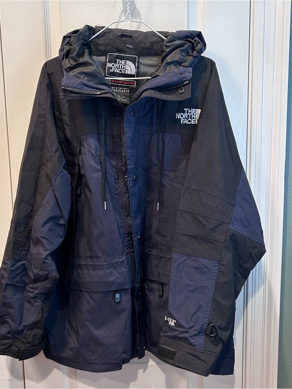 Vintage North Face Summit Series Gore-Tex XCR Jacket Mens LG Blue Black Gorpcore